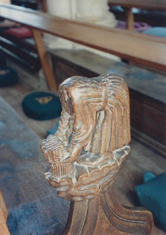 Agriculture, pew carving, Blytheborough Church