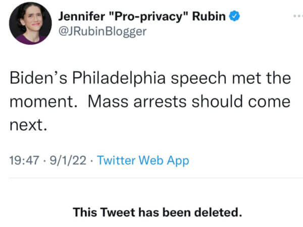 RubinTweet-mass arrests